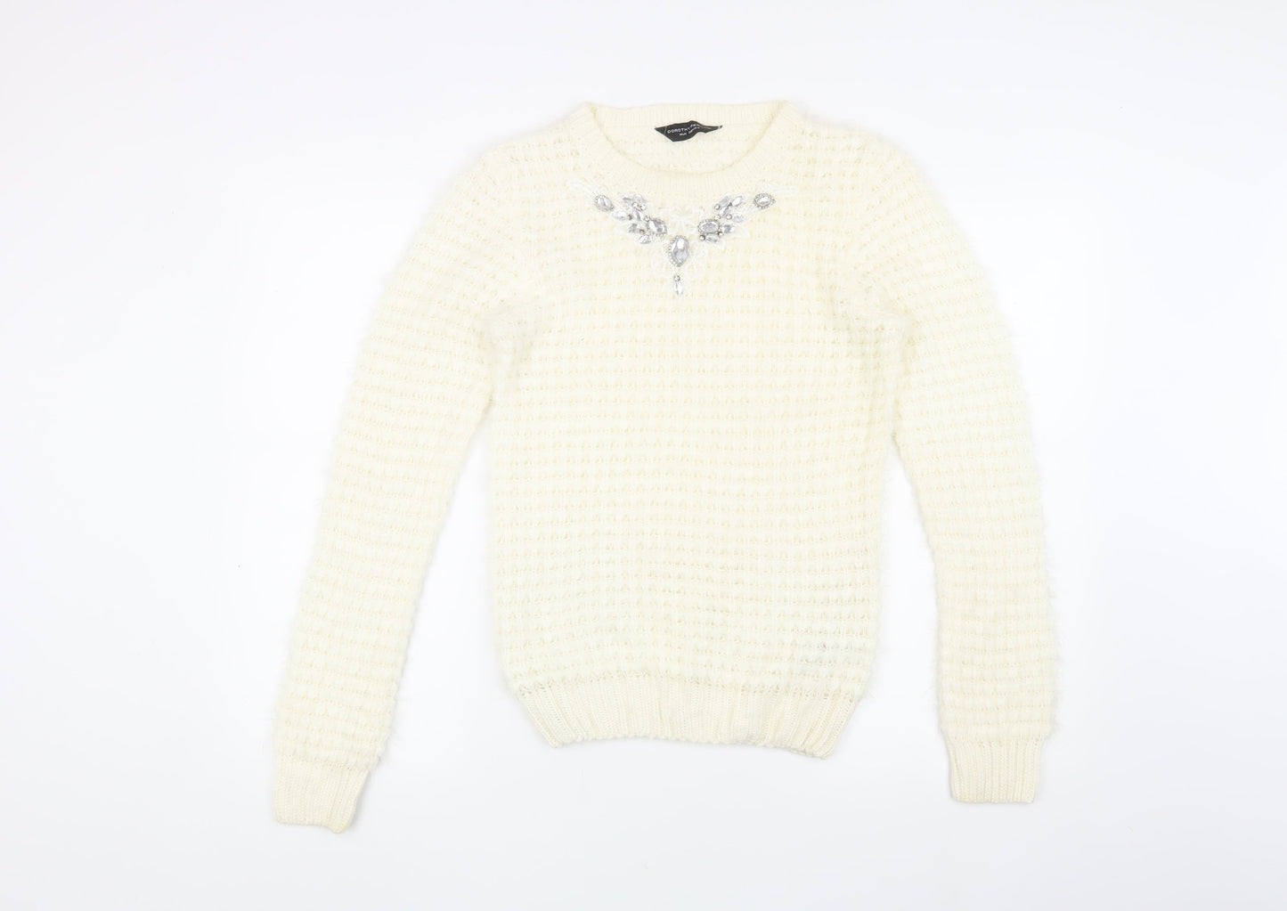 Womens UK Size 10 Dorothy Perkins Ivory Pullover Jumper