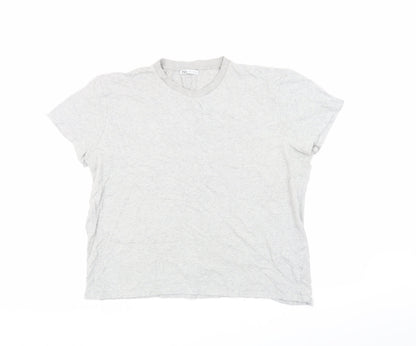 Womens UK Size 12 Zara Grey Basic T-Shirt