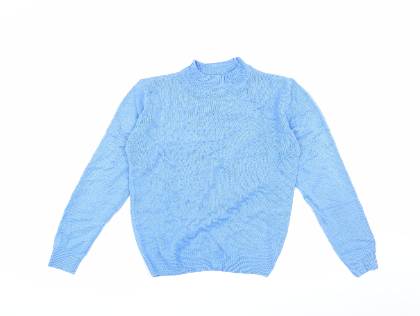 Damart Women's Blue XS Mock Neck Pullover Jumper