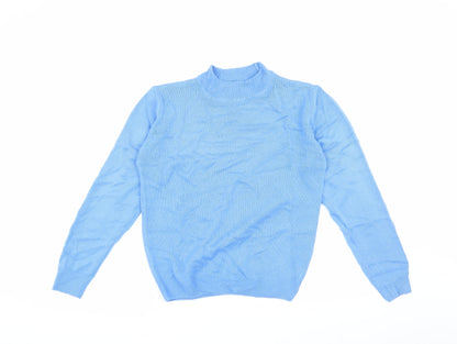 Damart Women's Blue XS Mock Neck Pullover Jumper