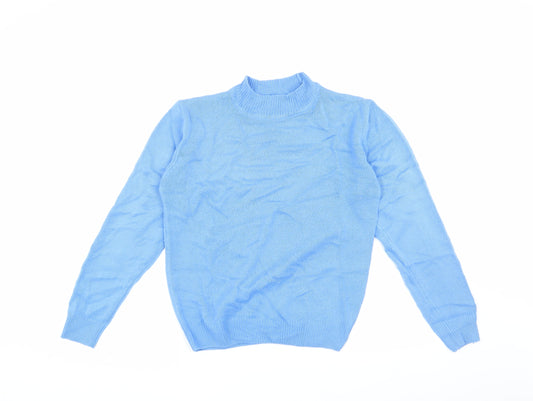 Damart Women's Blue XS Mock Neck Pullover Jumper
