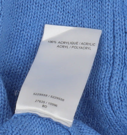 Damart Women's Blue XS Mock Neck Pullover Jumper