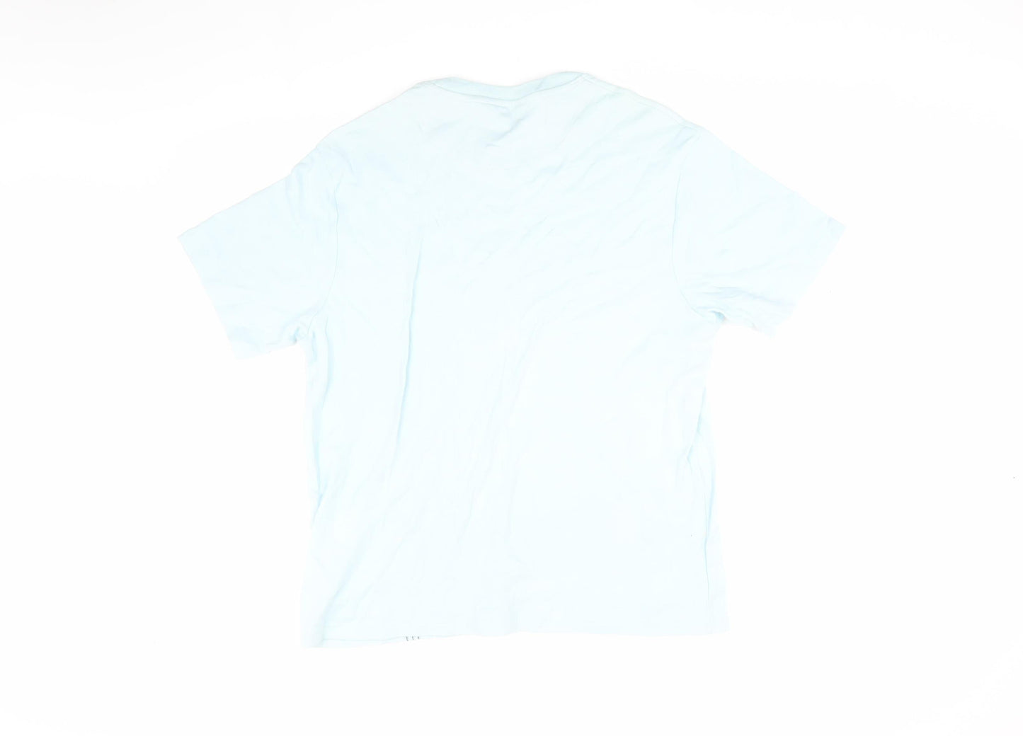 Marks and Spencer Men's Blue Cotton T-Shirt L