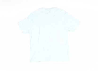 Marks and Spencer Men's Blue Cotton T-Shirt L