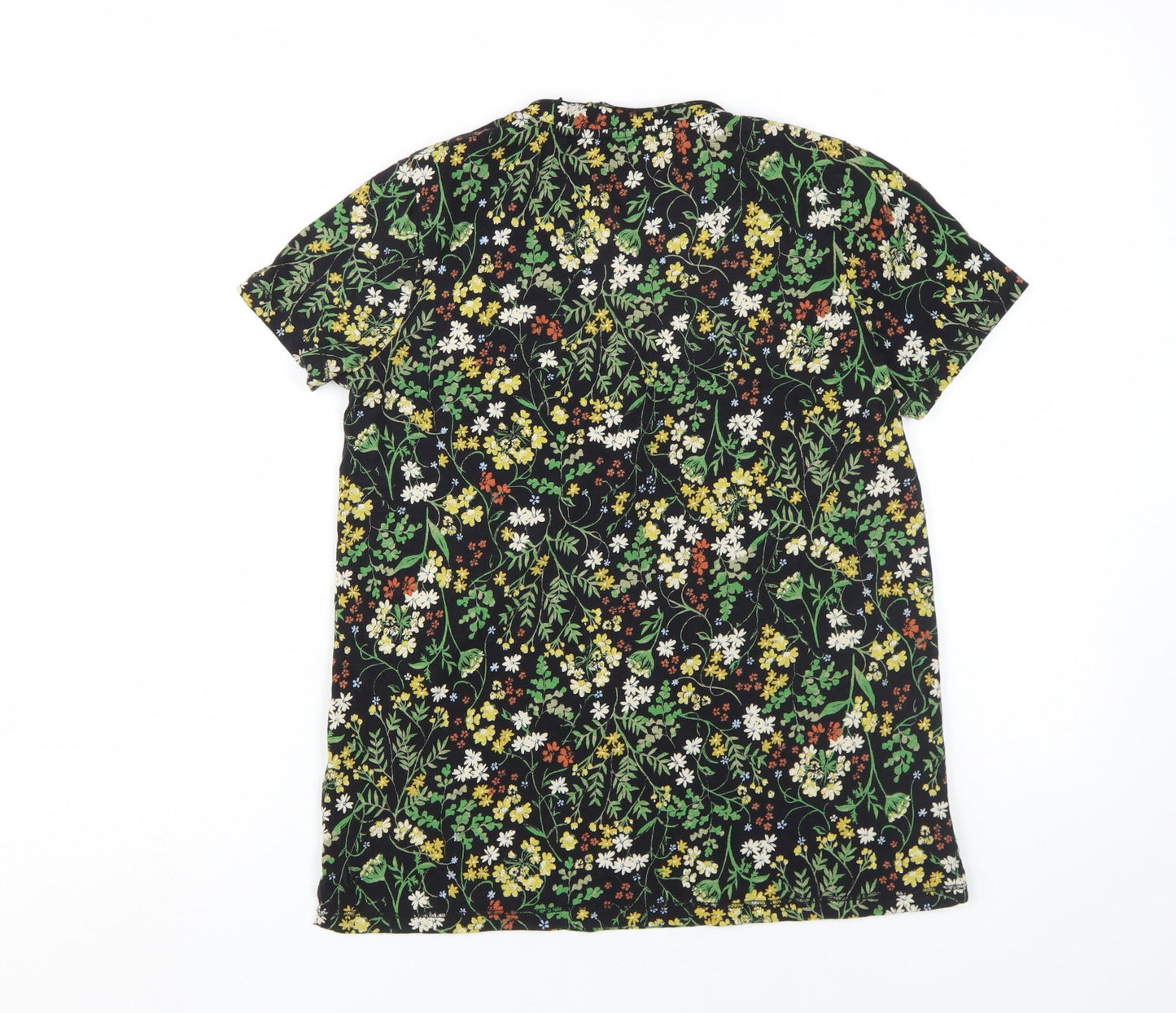 FatFace Women's Black Floral T-Shirt Size 6