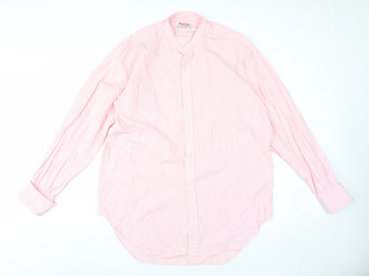 T.M.Lewin Men's Pink Striped Cotton Dress Shirt, L