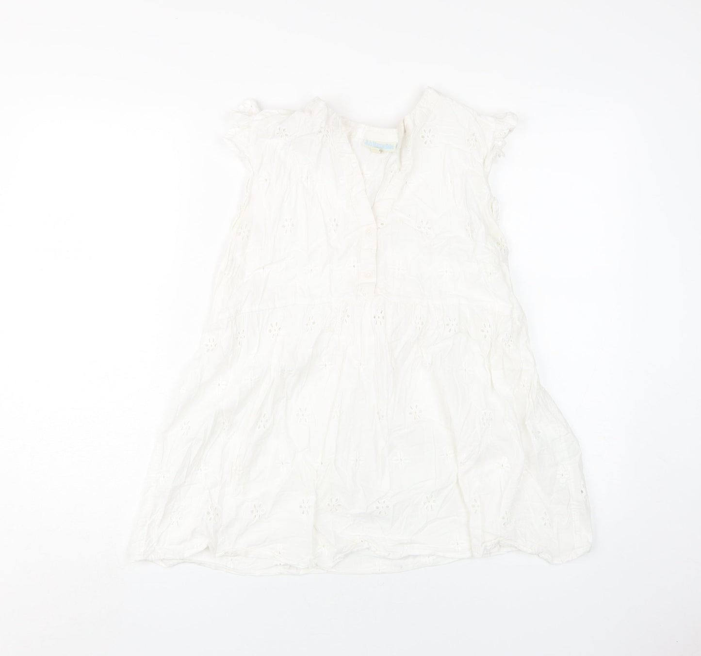 Womens UK Size M JoJo Maman Bébé White Tunic Blouse