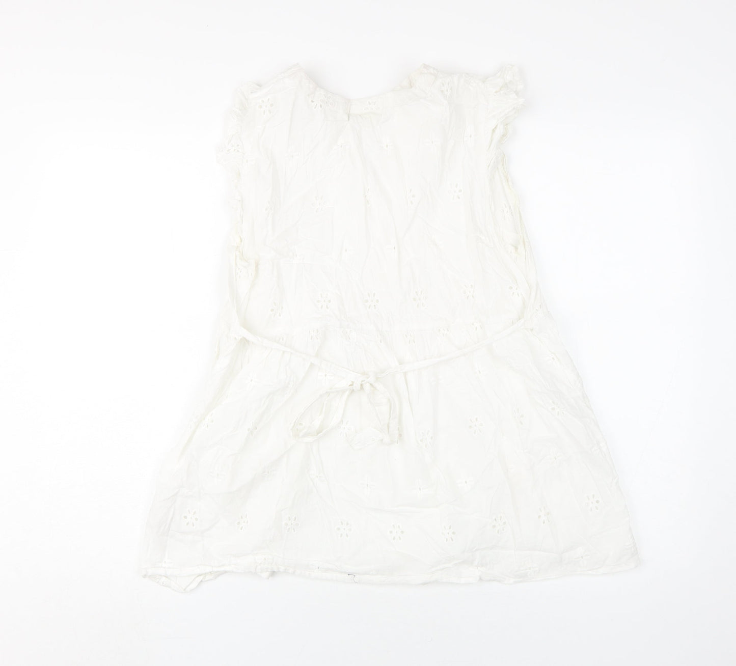 Womens UK Size M JoJo Maman Bébé White Tunic Blouse