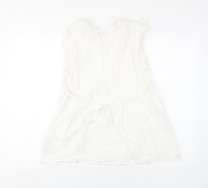 Womens UK Size M JoJo Maman Bébé White Tunic Blouse
