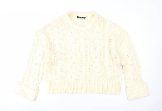 Womens UK Size XL Brave Soul Ivory Pullover Jumper