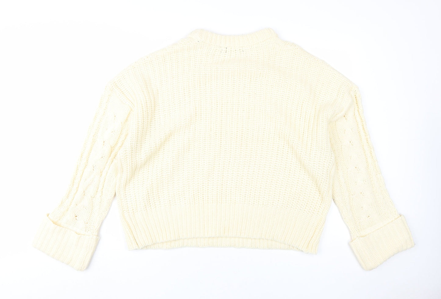 Womens UK Size XL Brave Soul Ivory Pullover Jumper
