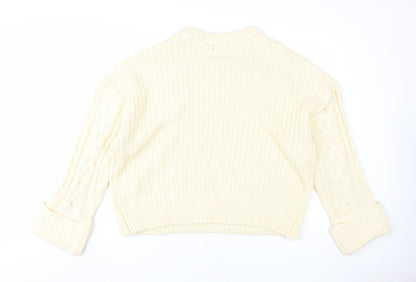 Womens UK Size XL Brave Soul Ivory Pullover Jumper
