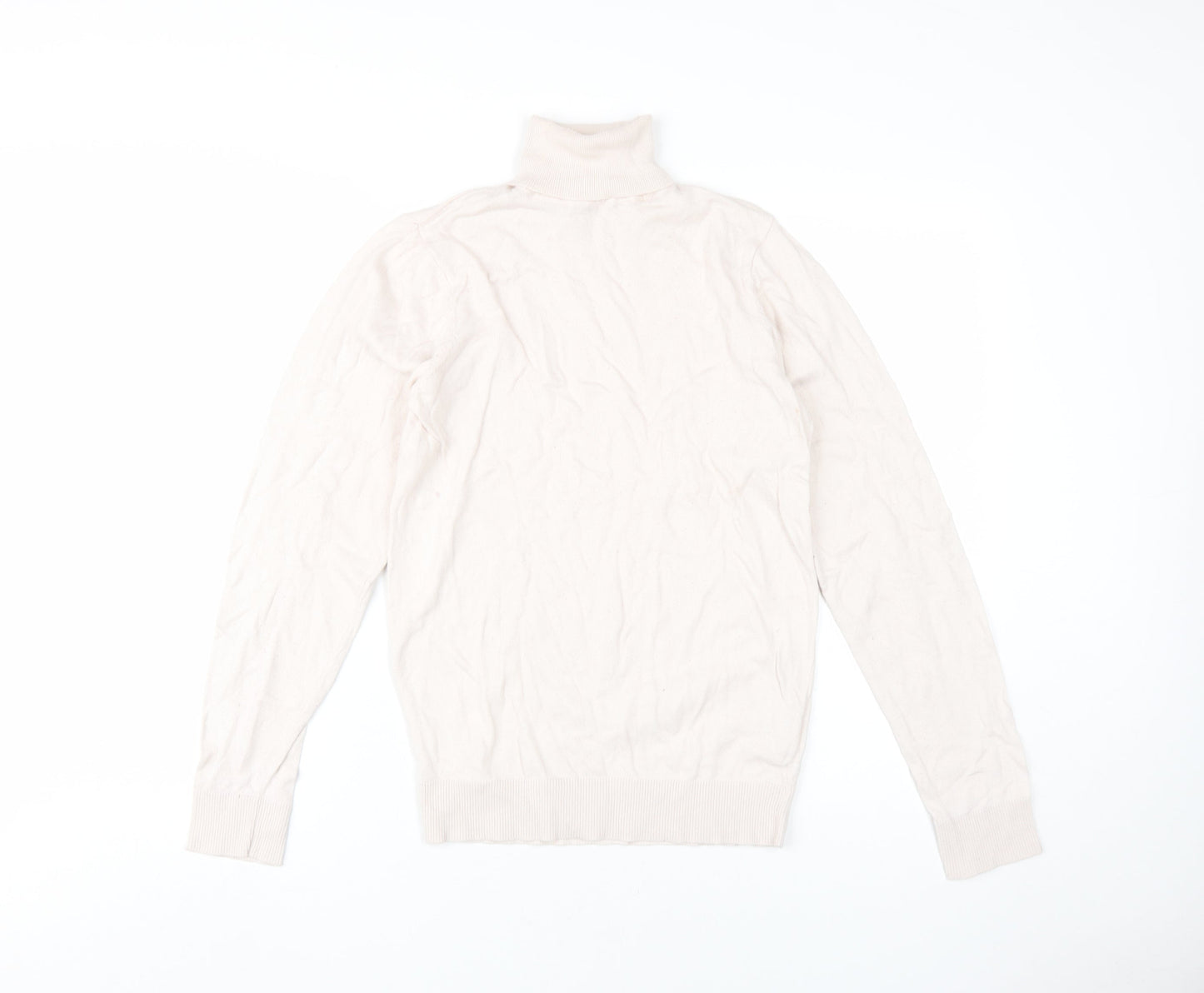 Threadbare Men's Small Ivory Roll Neck Jumper