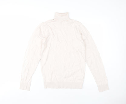 Threadbare Men's Small Ivory Roll Neck Jumper