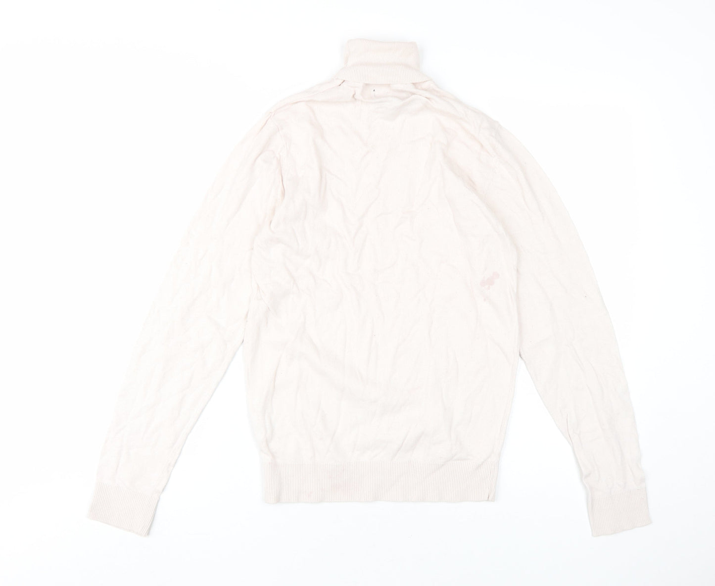 Threadbare Men's Small Ivory Roll Neck Jumper