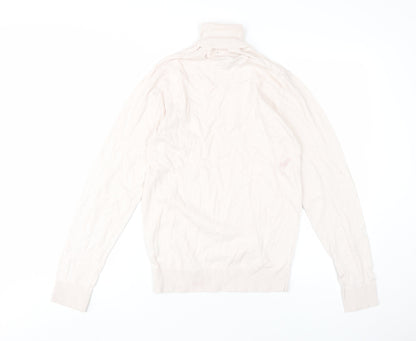 Threadbare Men's Small Ivory Roll Neck Jumper