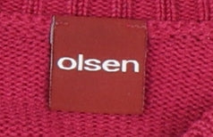 Womens UK Size M Olsen Red Pullover Jumper