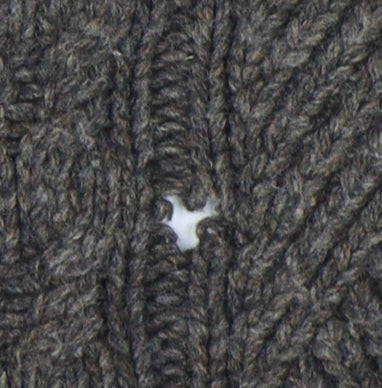 WS Men's Grey Cable-Knit High Neck Jumper XL