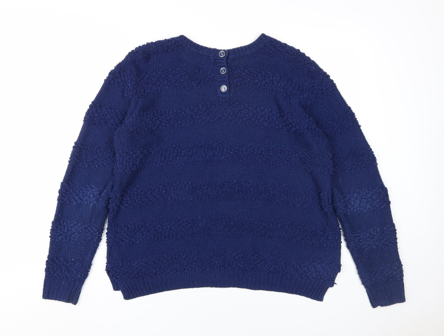 Womens UK Size S Red Herring Blue Pullover Jumper