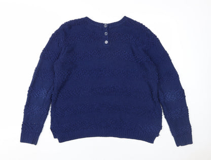 Womens UK Size S Red Herring Blue Pullover Jumper