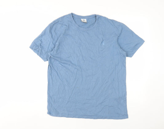 Russell Athletic Men's Blue M Cotton Crew Neck Tee