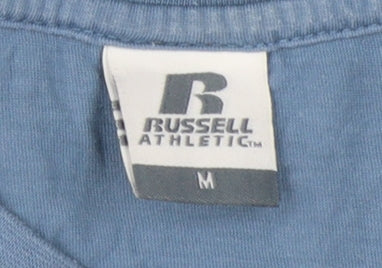 Russell Athletic Men's Blue M Cotton Crew Neck Tee