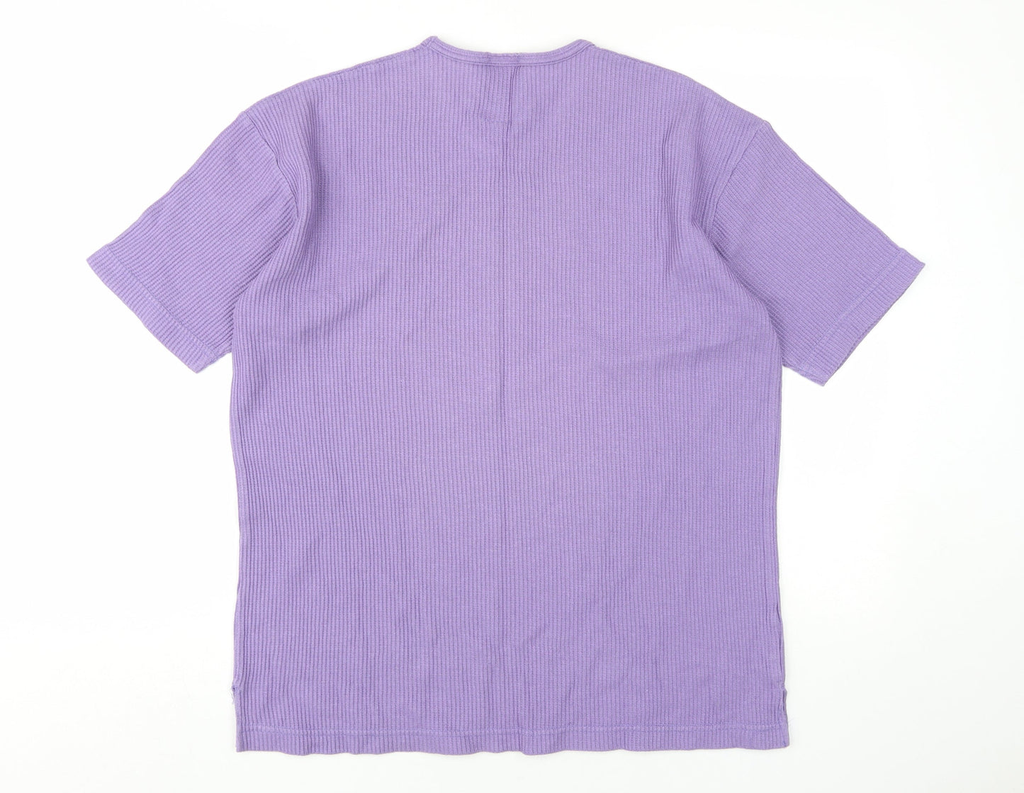 Rhodes Unisex Purple Knit V-Neck T-Shirt M