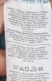 Nike Men's Blue Logo T-Shirt - Size L, Short Sleeve