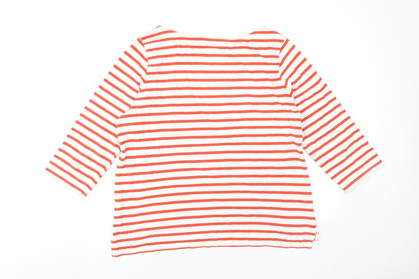 Jack Wills Women's Red Striped T-Shirt Size 14