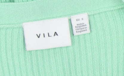 Womens UK Size S VILA Green Cardigan Jumper