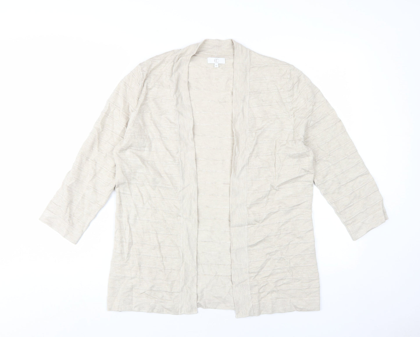 Womens UK Size M CC Beige Cardigan Jumper