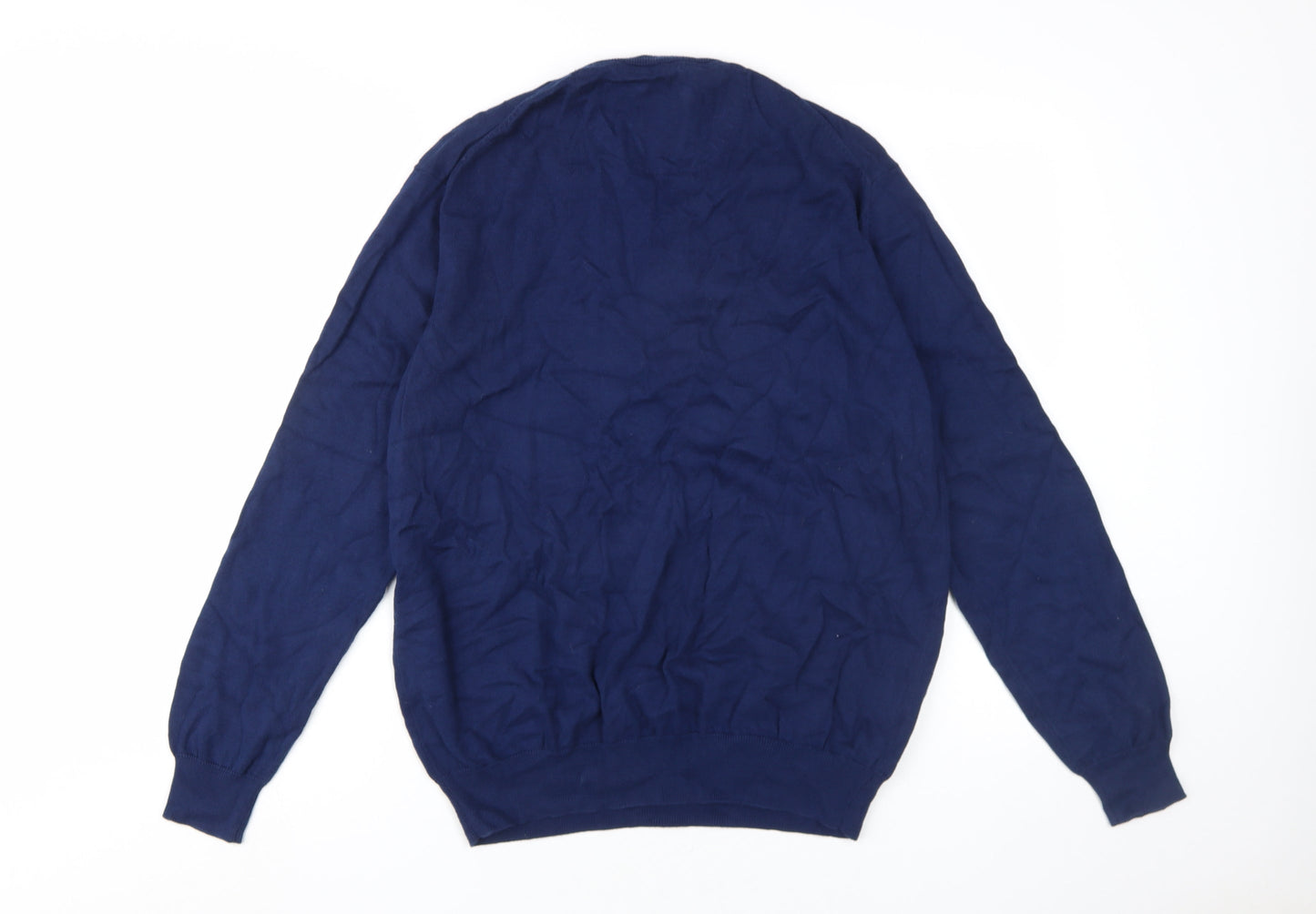 Baileys & Giordano Men's Blue V-Neck Pullover Jumper L