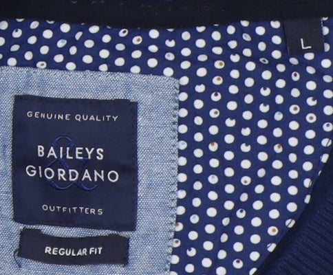 Baileys & Giordano Men's Blue V-Neck Pullover Jumper L