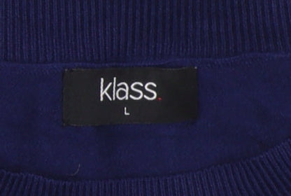 Womens UK Size L Klass Blue Pullover Jumper