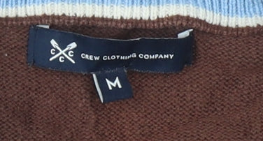 Crew Clothing Company Men's Brown V-Neck Pullover M