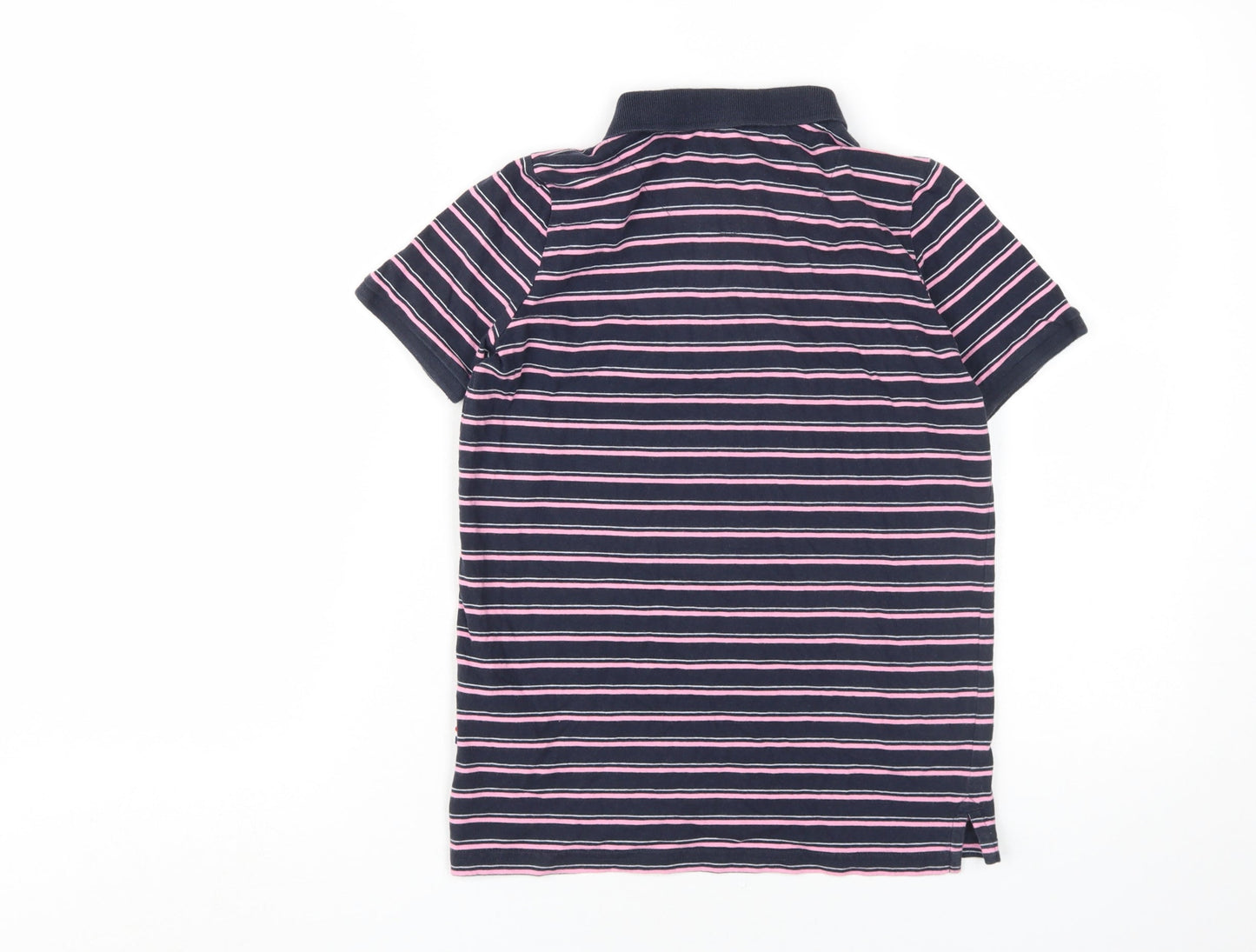 U.S. Polo Assn. Girls Navy Striped Polo Shirt, Size 10-11 Years