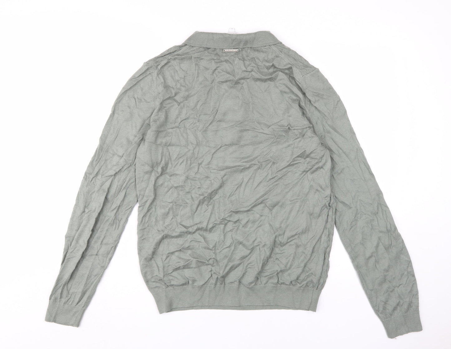 Jameson Carter Men's Green Full Zip Jumper, Size L