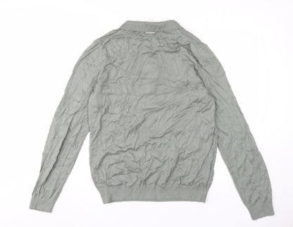 Jameson Carter Men's Green Full Zip Jumper, Size L