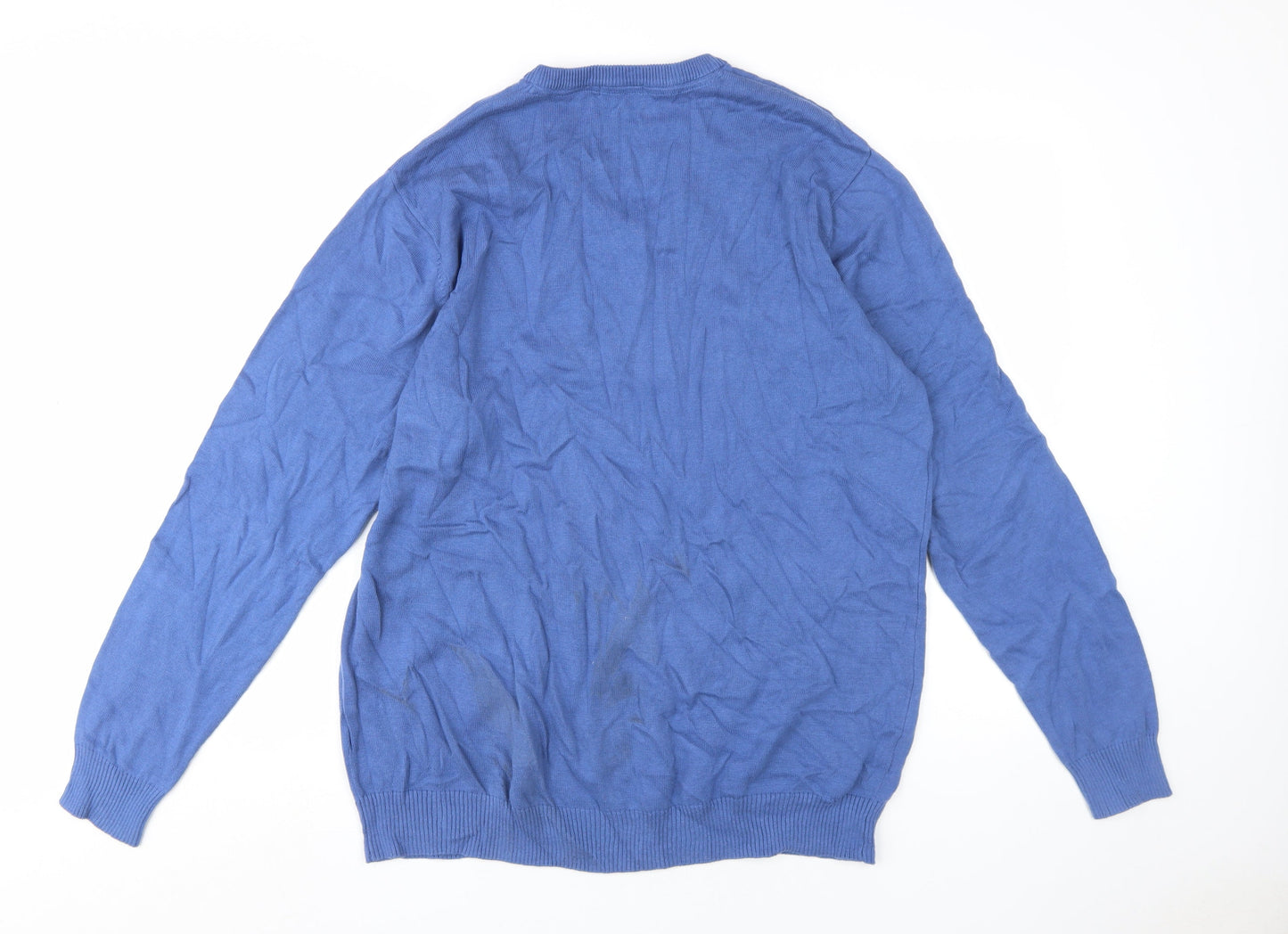 Cotton Traders Men's Blue V-Neck Pullover Jumper XL