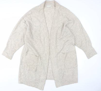 NOOSNOW Women's Beige Cardigan Knit Jumper Size L