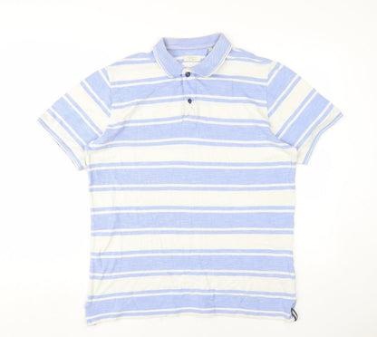 Mens UK Size L Selezione Grigio Cotton Polo Shirt