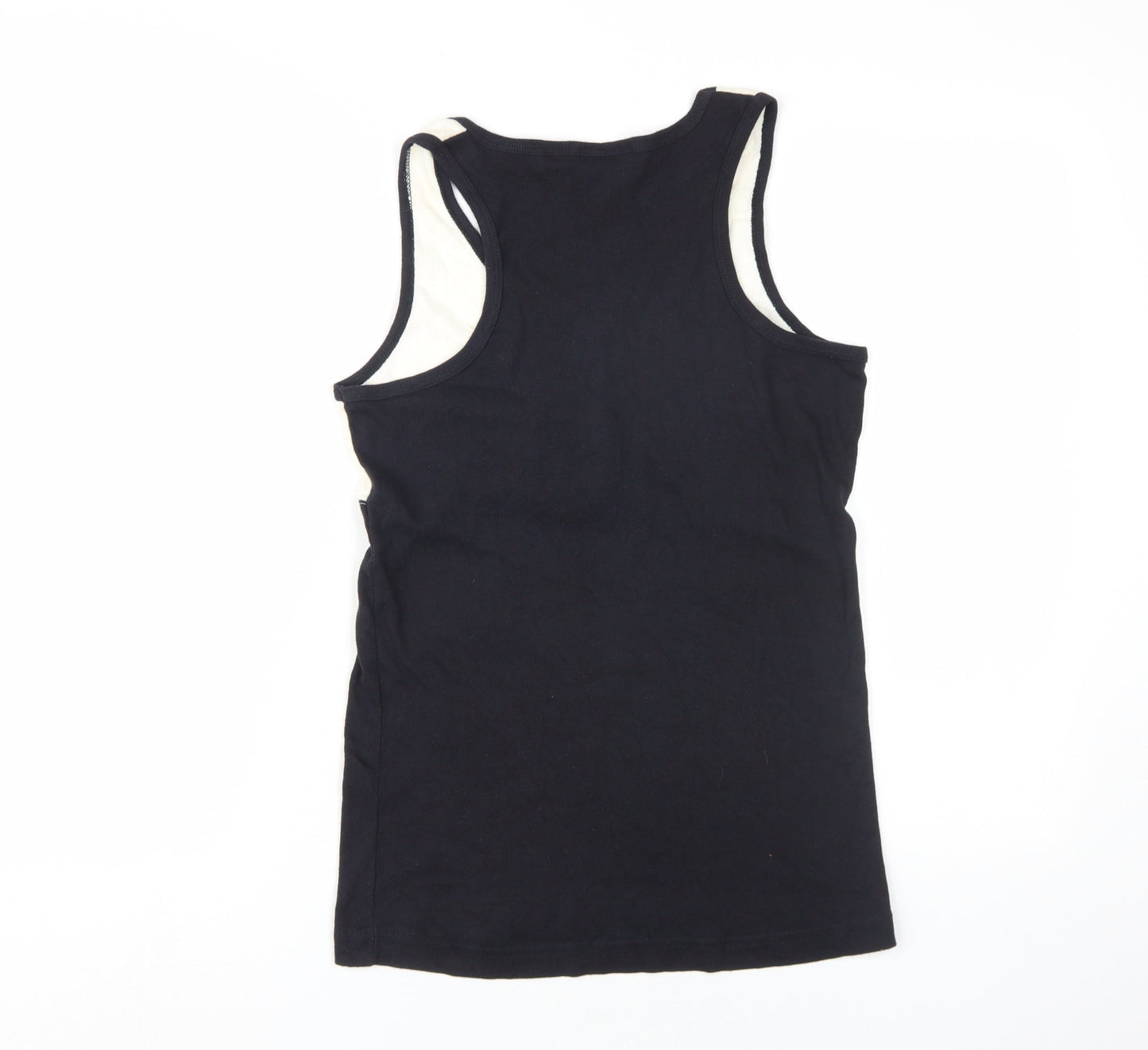 Variations Women's Black/White Tank Top M Scoop Neck