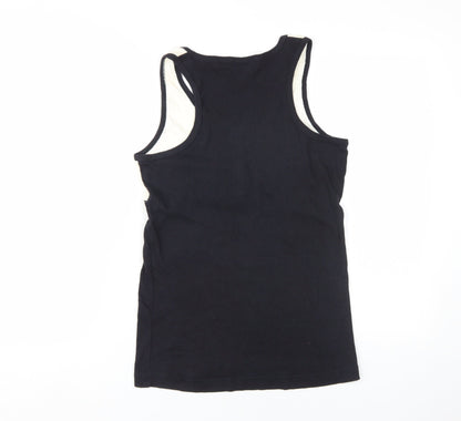 Variations Women's Black/White Tank Top M Scoop Neck