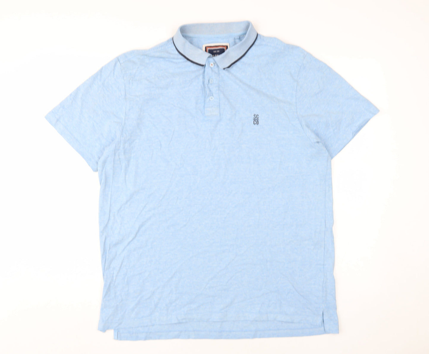 SoulCal & Co Men's Blue Polo Shirt L