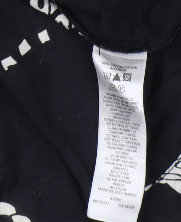 French Connection Women's Black Floral Blouse - Size 6