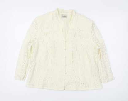 Womens UK Size 14 Eastex Ivory Lace Blouse