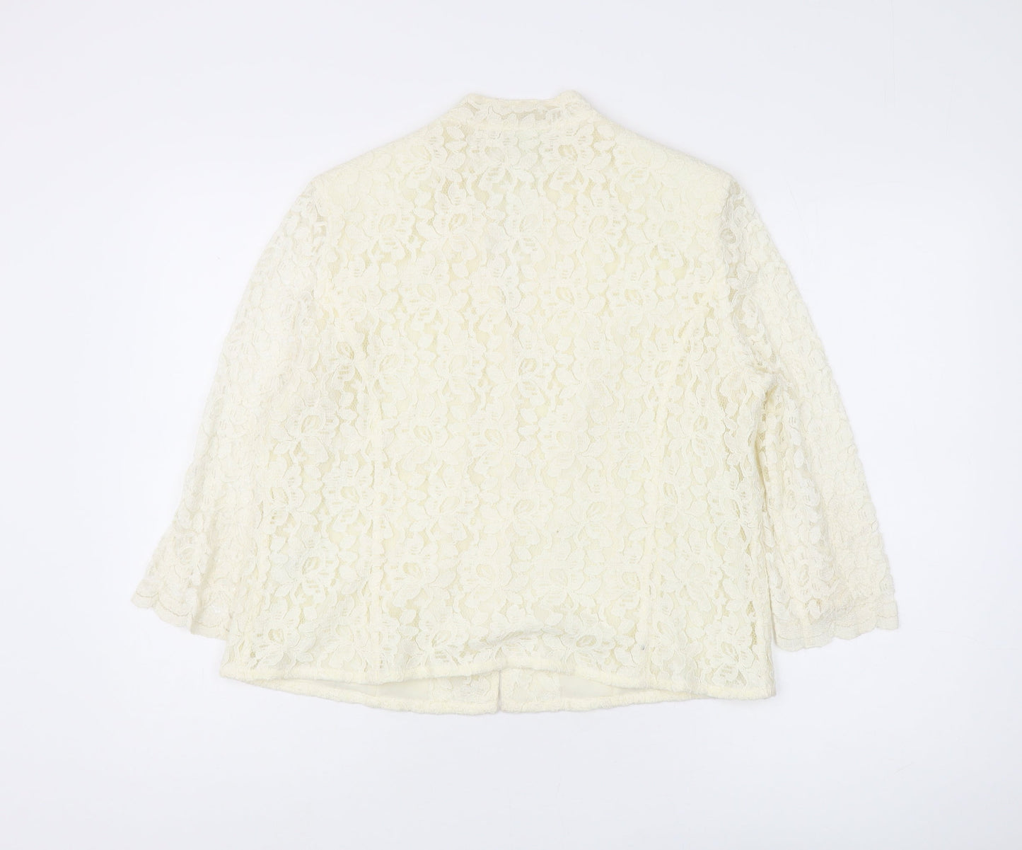 Womens UK Size 14 Eastex Ivory Lace Blouse