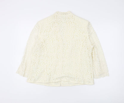 Womens UK Size 14 Eastex Ivory Lace Blouse