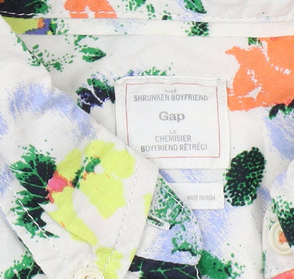 Womens UK Size S Gap Multicoloured Basic Button-Up