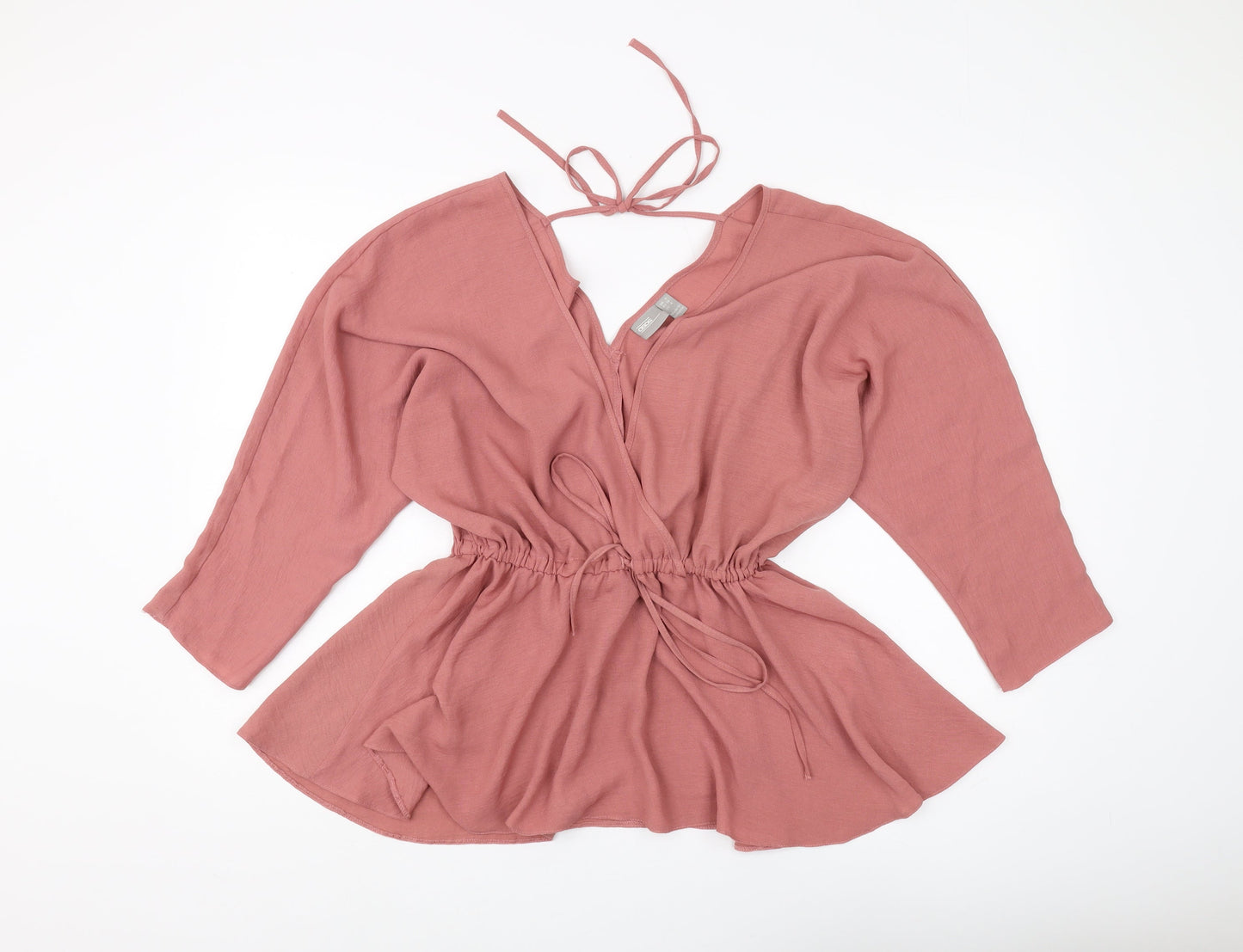 Womens UK Size 8 ASOS Pink Wrap Blouse
